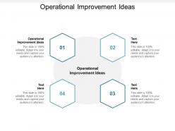 Operational improvement ideas ppt powerpoint presentation inspiration example cpb