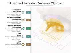 Operational innovation workplace wellness management change management assessment cpb