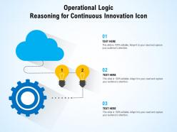 Operational logic reasoning for continuous innovation icon