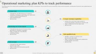 Operational Marketing Plan Kpis To Track Performance