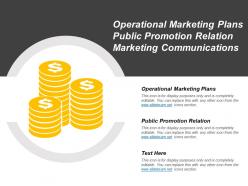 Operational Marketing Plans Public Promotion Relation Marketing Communications