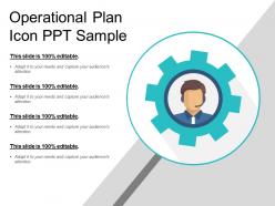 Operational plan icon ppt sample
