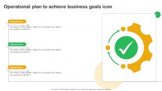 Operational Plan To Achieve Business Goals Icon