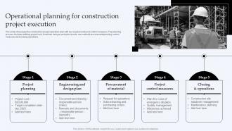 Operational Planning For Construction Project Execution