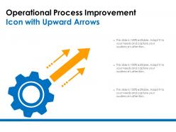 Operational process improvement icon with upward arrows