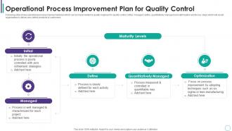 Operational Process Improvement Plan For Quality Control