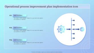 Operational Process Improvement Plan Implementation Icon