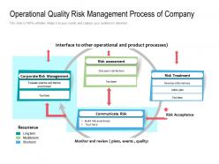 Operational quality risk management process of company