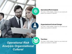 Operational risk analysis organizational cultural change sales pricing methods cpb