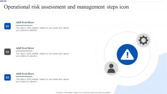 Operational Risk Assessment And Management Steps Icon