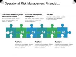 Operational risk management financial institutions customer development management cpb