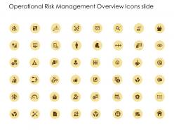 Operational Risk Management Overview Icons Slide Server Gears Ppt Powerpoint Presentation