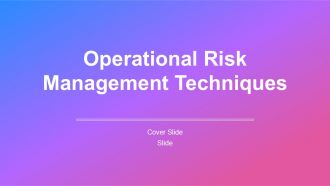 Operational Risk Management Techniques PPT Structure AT