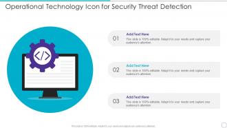 Operational Technology Icon For Security Threat Detection