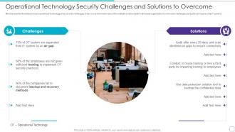 Operational Technology Security Challenges And Solutions To Overcome