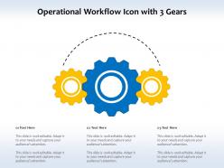 Operational workflow icon with 3 gears