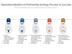 Operationalization of partnership synergy process to success