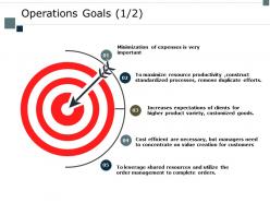 Operations goals management ppt powerpoint presentation layouts background designs