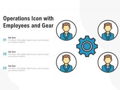 Operations icon with employees and gear
