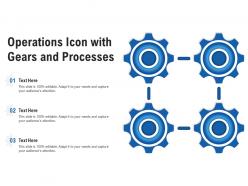 Operations icon with gears and processes