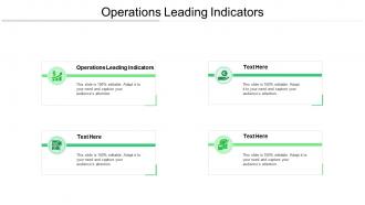 Operations leading indicators ppt powerpoint presentation slides example introduction cpb