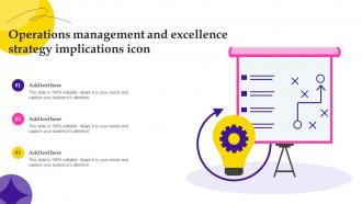 Operations Management And Excellence Strategy Implications Icon