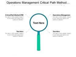 Operations management critical path method cpm internet marketing strategy cpb