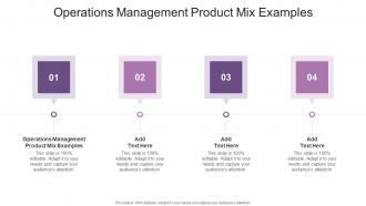 Operations Management Product Mix Examples In Powerpoint And Google Slides Cpb