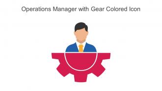 Operations Manager With Gear Colored Icon In Powerpoint Pptx Png And Editable Eps Format