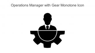 Operations Manager With Gear Monotone Icon In Powerpoint Pptx Png And Editable Eps Format