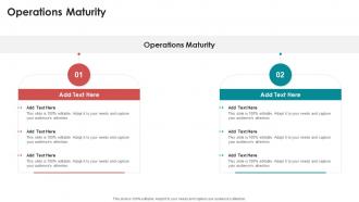 Operations Maturity In Powerpoint And Google Slides Cpb