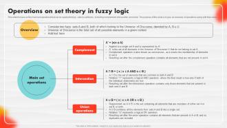 Operations On Set Theory In Fuzzy Logic Soft Computing
