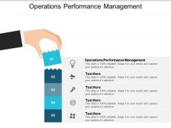 Operations performance management ppt powerpoint presentation summary infographics cpb