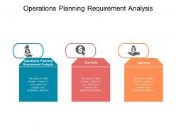 Operations planning requirement analysis ppt powerpoint presentation file sample cpb