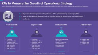 Operations Playbook Kpis To Measure The Growth Of Operational Strategy
