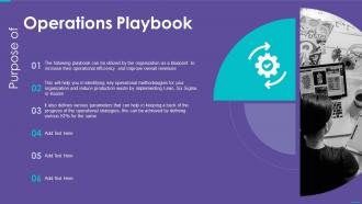 Operations Playbook Purpose Of Operations Playbook