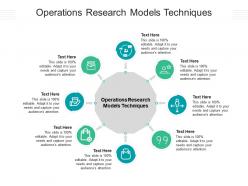 Operations research models techniques ppt powerpoint presentation layouts tips cpb