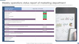 Operations Status Report Powerpoint PPT Template Bundles Colorful Analytical