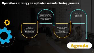 Operations Strategy To Optimize Manufacturing Process Powerpoint Presentation Slides Strategy CD Editable Slides