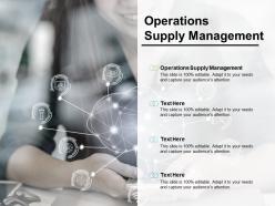Operations supply management ppt powerpoint presentation styles maker cpb