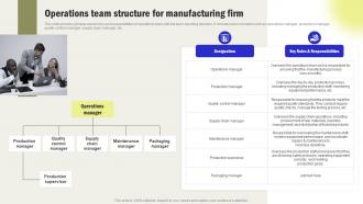 Operations Team Structure For Manufacturing Streamline Processes And Workflow With Operations Strategy SS V