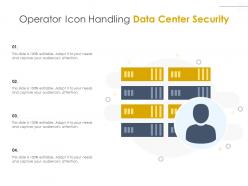 Operator icon handling data center security