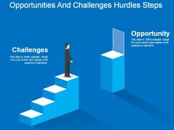 Opportunities and challenges hurdles steps powerpoint shapes