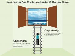 Opportunities and challenges ladder of success steps powerpoint show