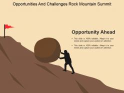 Opportunities and challenges rock mountain summit ppt example