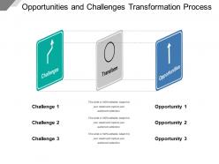 Opportunities and challenges transformation process