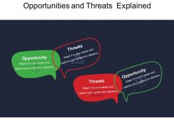 Opportunities and threats explained sample presentation ppt