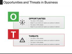 Opportunities and threats in business presentation visual aids