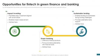 Opportunities For Fintech In Green Finance Fostering Sustainable CPP DK SS