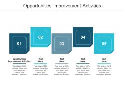 Opportunities improvement activities ppt powerpoint presentation layouts visuals cpb